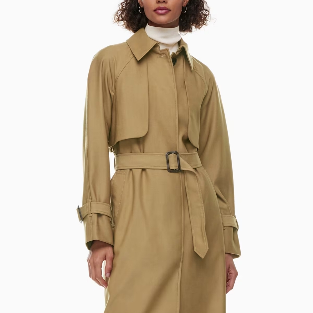 Aritzia Wilfred Eleventh Trench Coat Tan Camel- Size S BRAND NEW